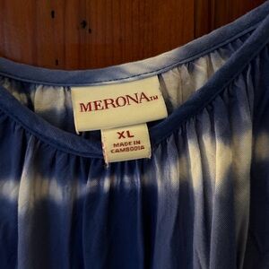 Merona tie-dye maxi dress XL adjustable straps